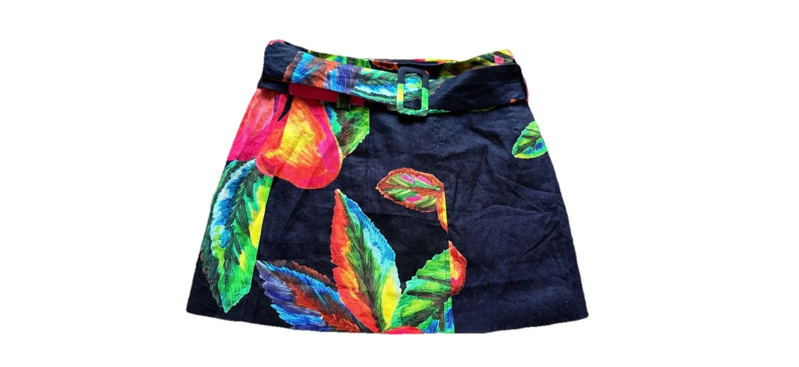 Farm Rio Mini Skirt Women's Linen Size Medium - Image 2