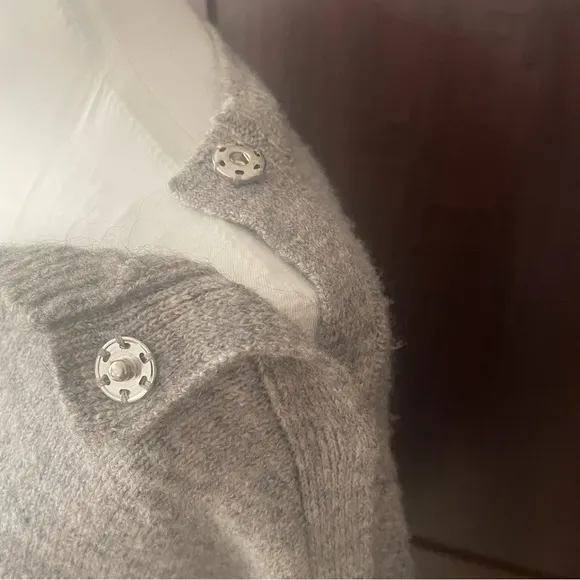 Leith Grey Oversized Pullover‎ Sweater Size S - Image 2