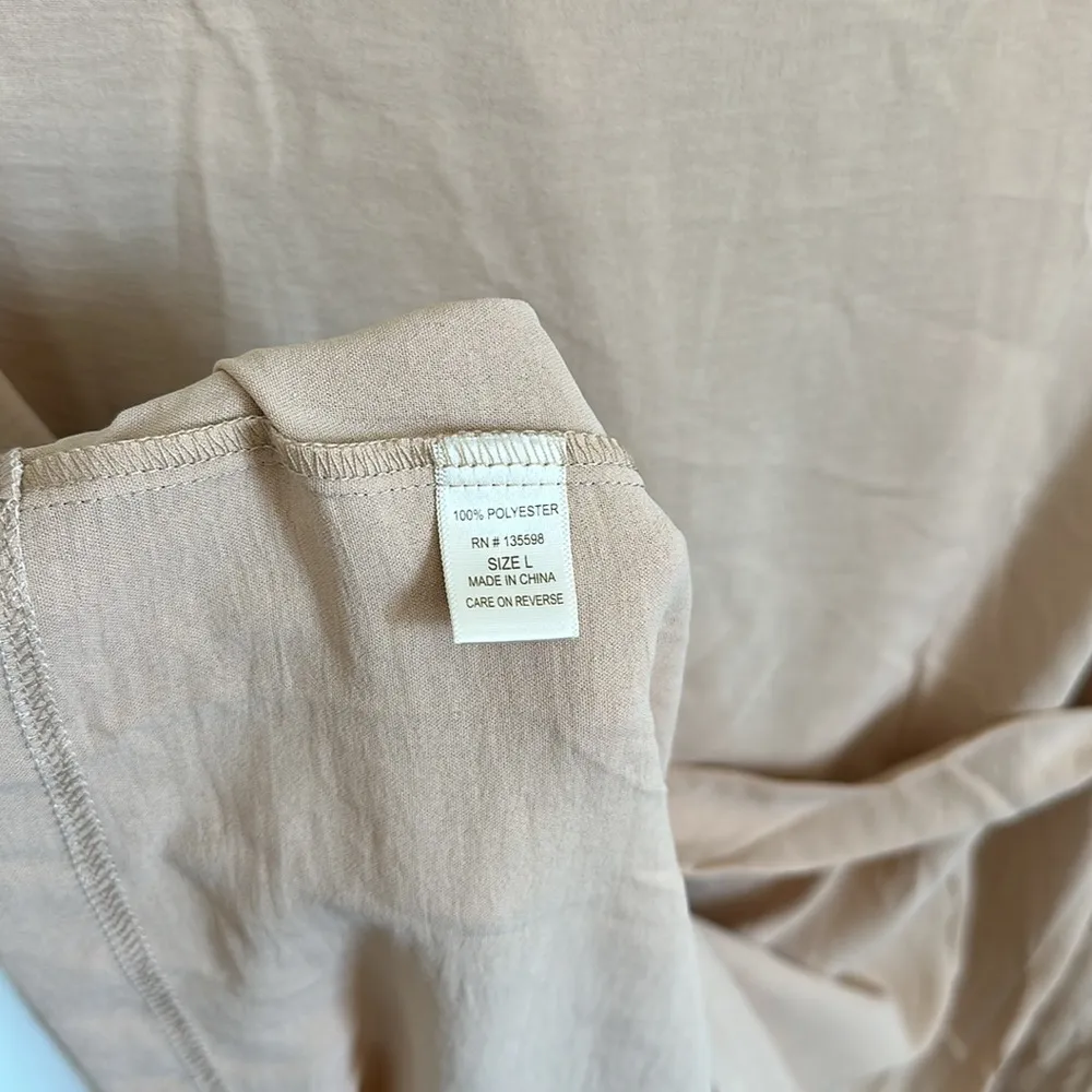 Tie-Waist Trench Coat Beige Brown Light / Size M - Image 9