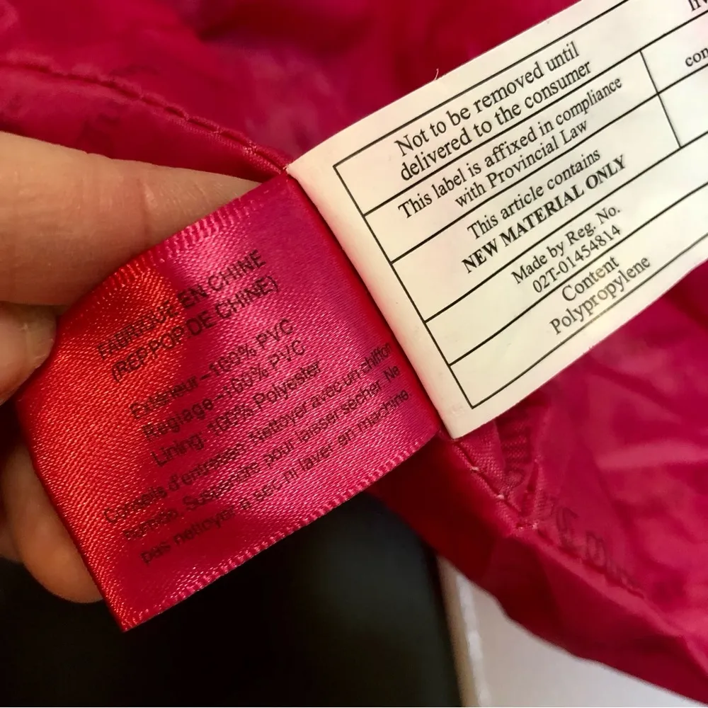 NWOT Juicy Couture Faux Leather Backpack Hot Pink Black Expands Travel Festival - Image 9