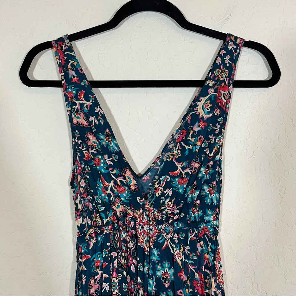 Luli Fama Cordoba V Neck Long Dress Maxi Size Extra Small XS - Image 4