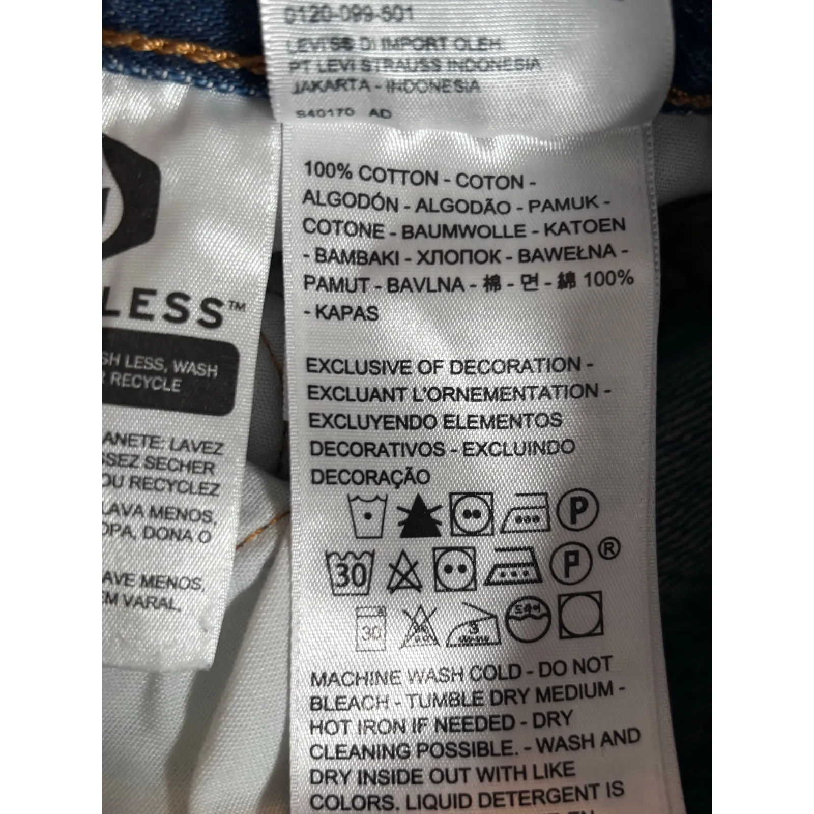 Levi’s 501 Original Fit Jeans 24 Inch Waist Distressed Straight Leg Denim Casual Blue - Image 9