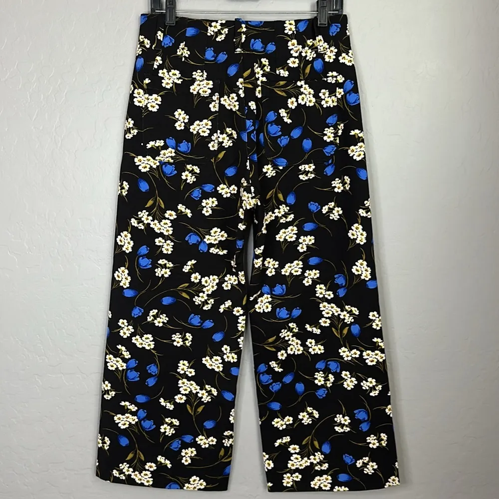 Maeve The Colette Floral Cropped Wide-leg Ponte Pants - Image 3