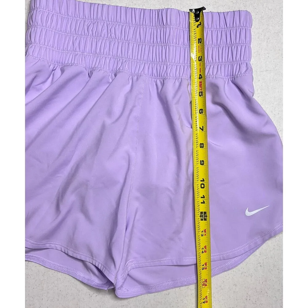 Nike Women's Prima Lilac Purple Dri-FIT Ultra High-Rise Shorts 3in - Size Small - Image 7