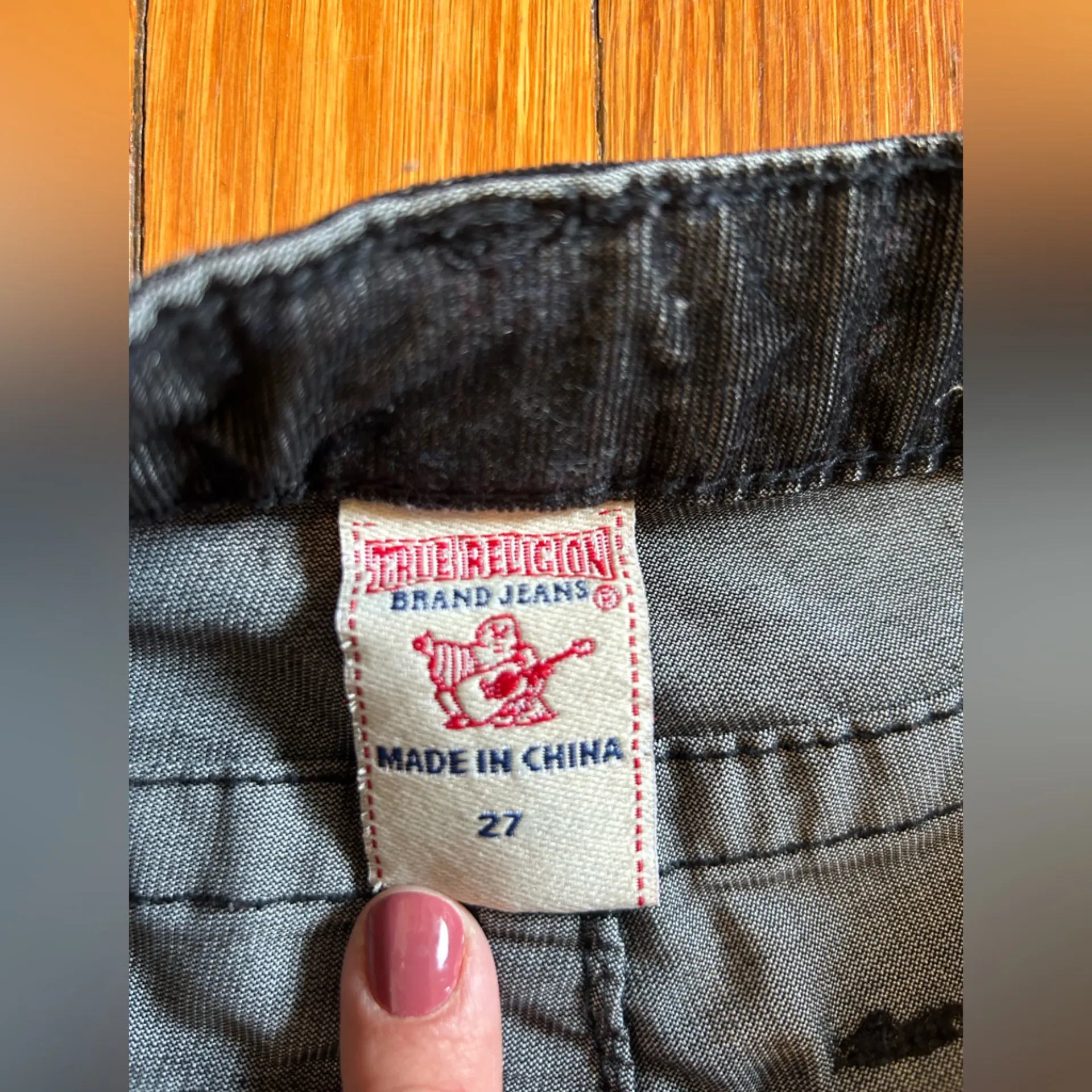 True Religion Black Corduroy Jeans - Image 5