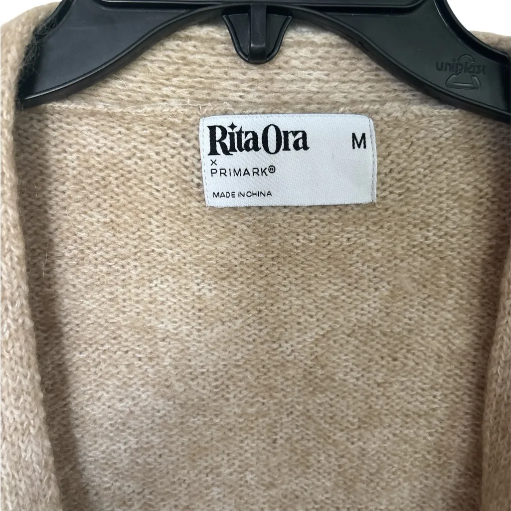 Rita Ora Primark long duster Cardigan Tan Size M - Image 3