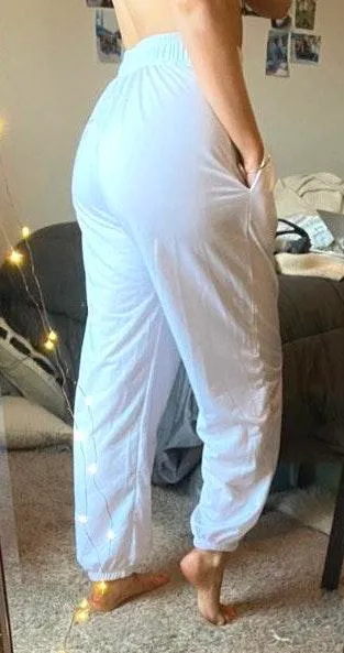 NWOT White Sweatpants Size XL - Image 3