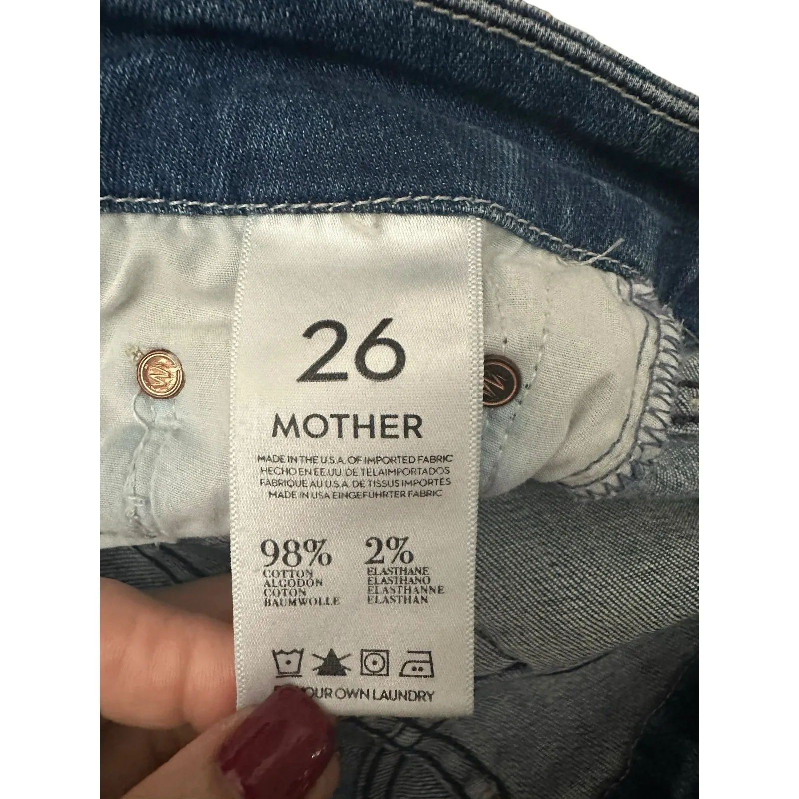 Mother Denim The Looker Jeans in Graffiti Girl Size 26 Stretch Jeans #O7 - Image 7