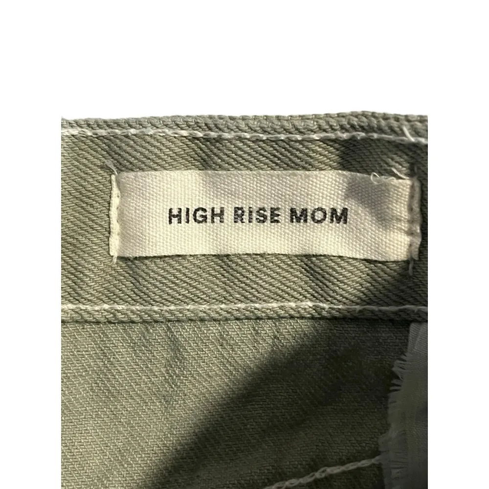 Cotton On Jean Shorts Women's Size 4 Green Denim High Rise Mom Spring Summer - Image 5