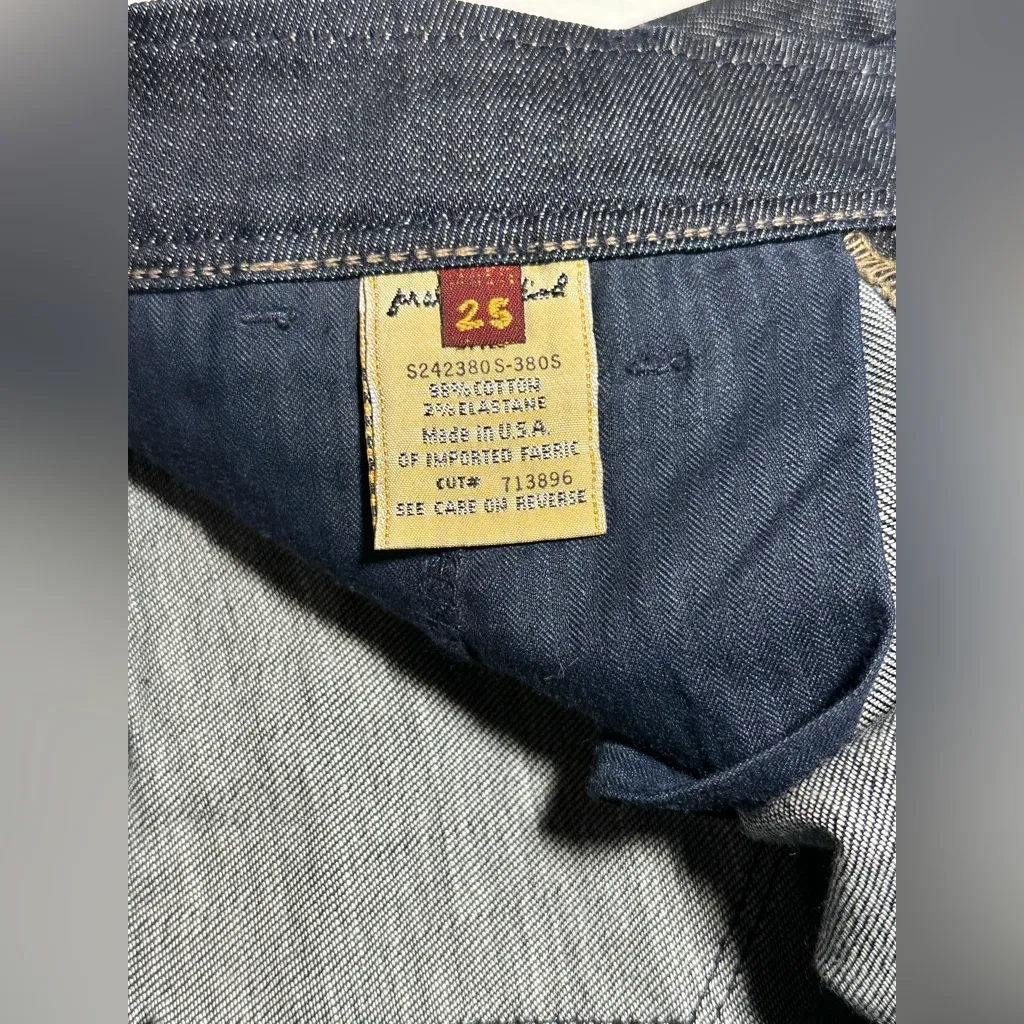 7 For All Mankind‎ Shorts Women’s Size 25 Dark Blue Pleated Denim Pockets Summer - Image 9