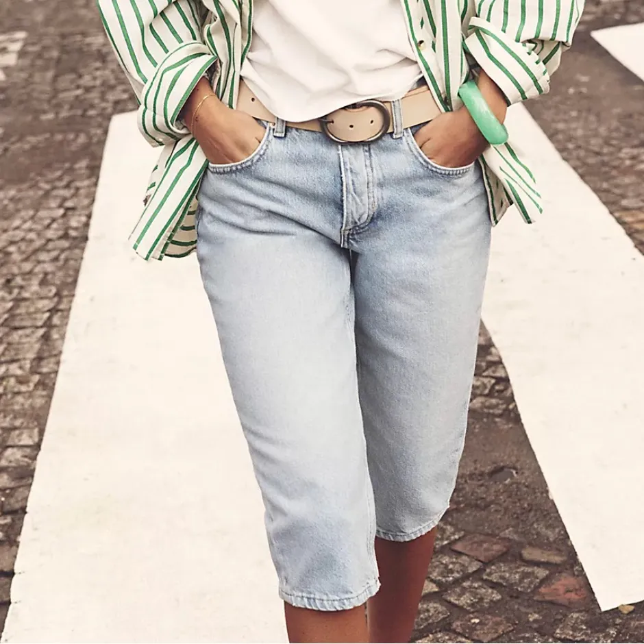 Free People We The Free Sun City Capris Jeans in Pale Indigo - Image 2