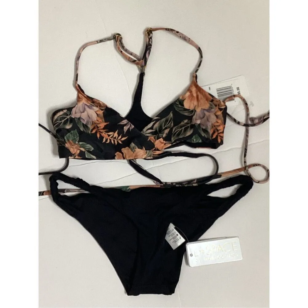 New. L*SPACE wrap floral teeny bikini. XS-top/S-bottom. Retails $ 179 - Image 6