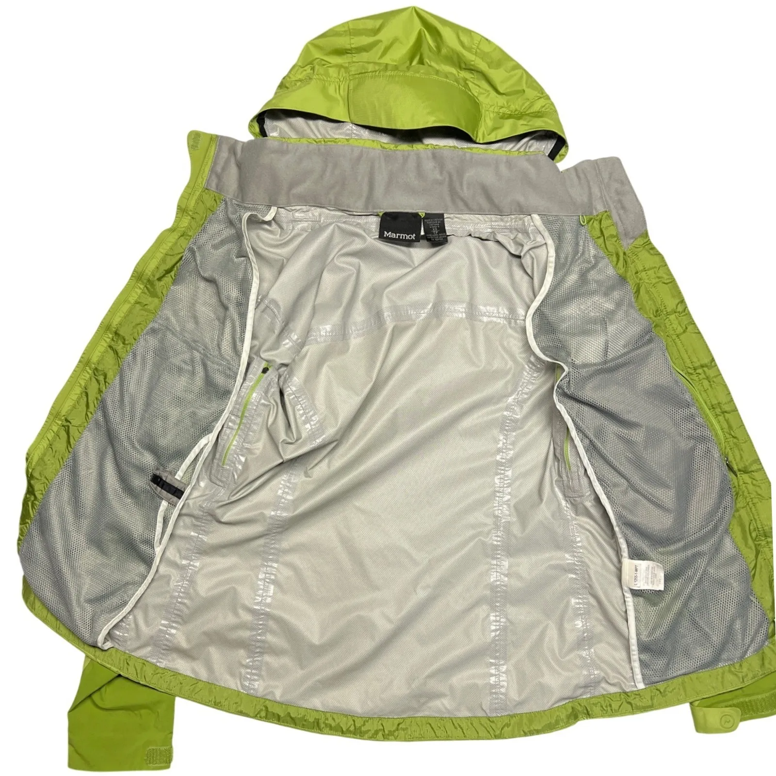 Marmot Women's Waterproof Rain Jacket XS Green Hooded Windbreaker EUC - Image 8