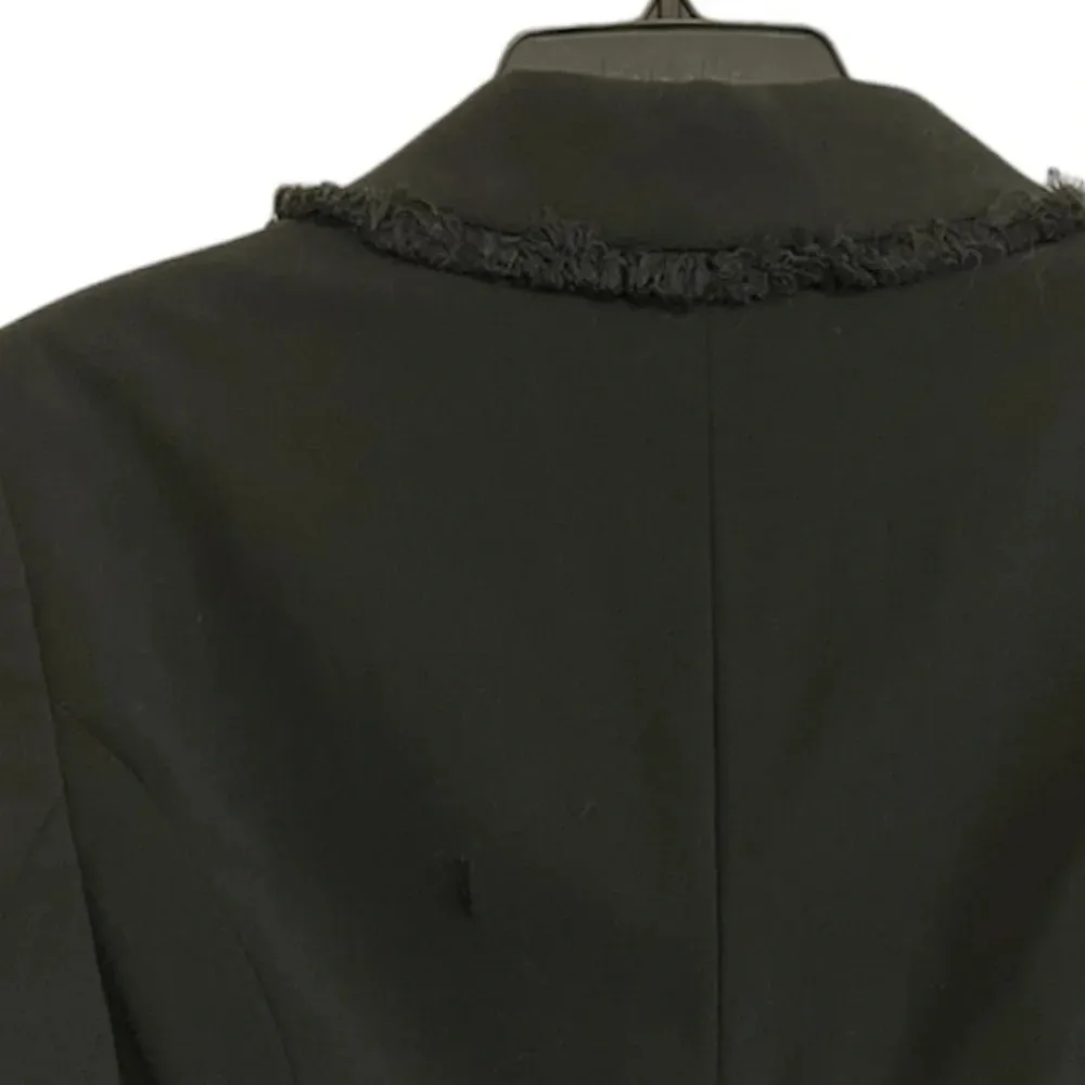 BOGO Escada Black Wool Pants Fringe Trim Size 40 Italian Comes with Free Blazer - Image 10