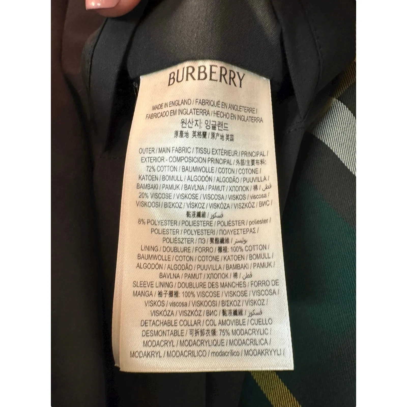 Burberry NWT Kennington Oversized Trench Coat w/Faux Fur Trim in Black Size 10 - Image 11