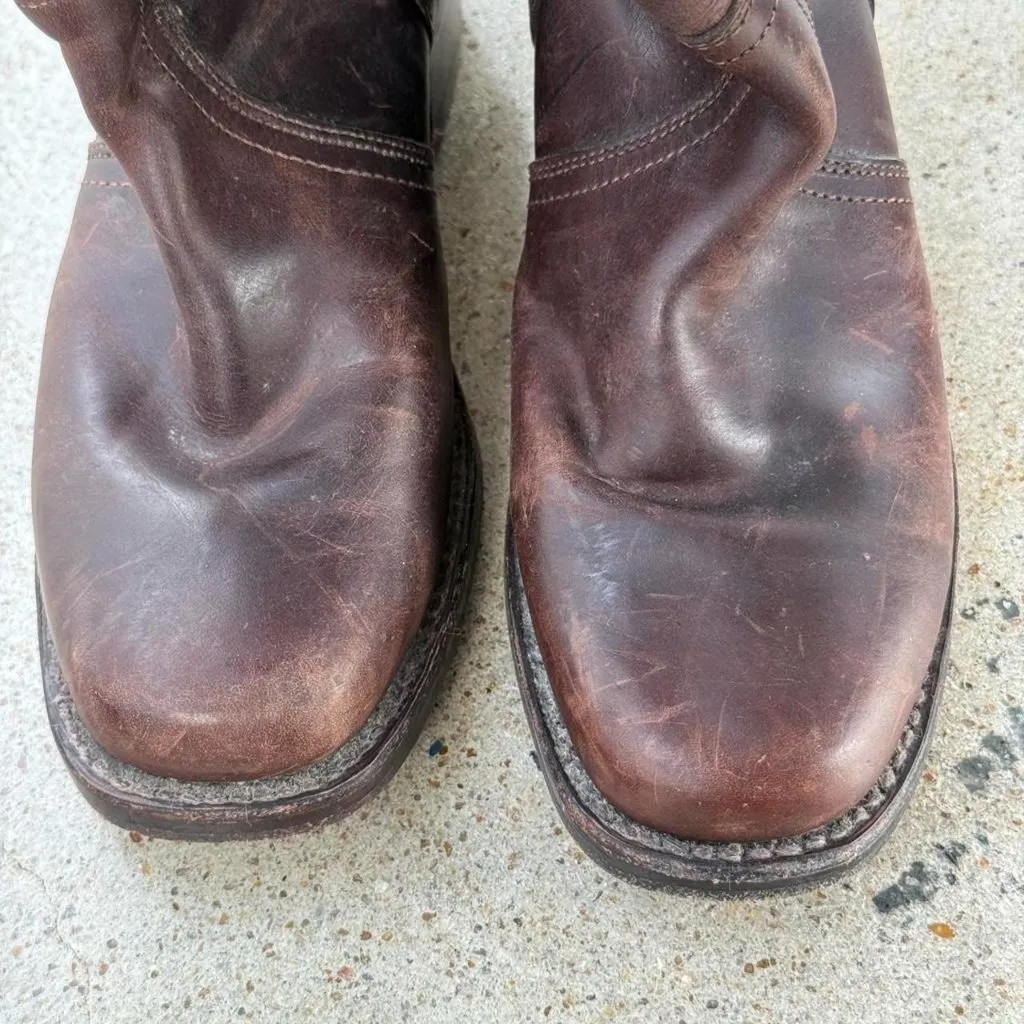 Vintage Brown leather Campus boots - Image 4