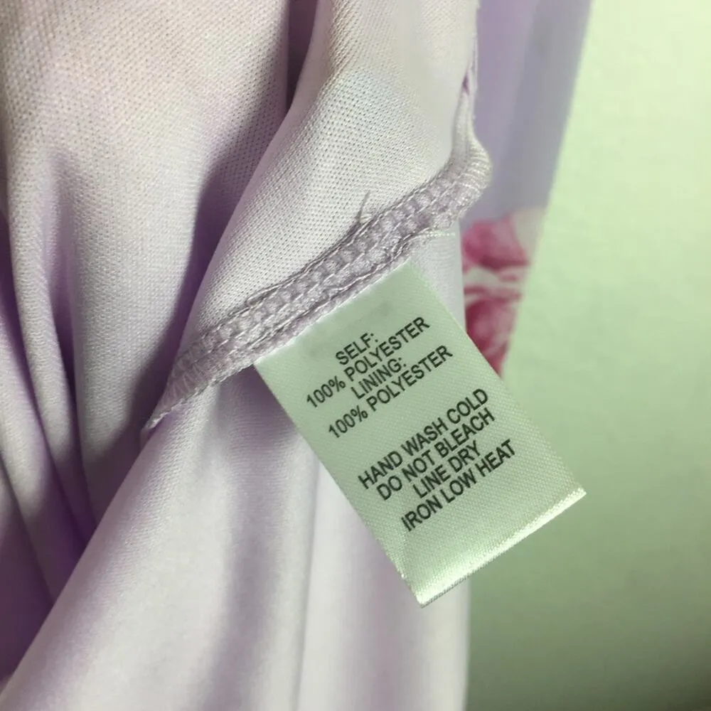 Lulus Take You There Purple Floral Print Off Shoulder Chiffon Maxi Dress Small - Image 8