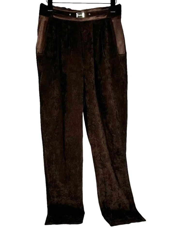 Women's | Rio  | Vintage Brown Suede Italy Zip Jacket Pantsuit 2 pc. - Image 7