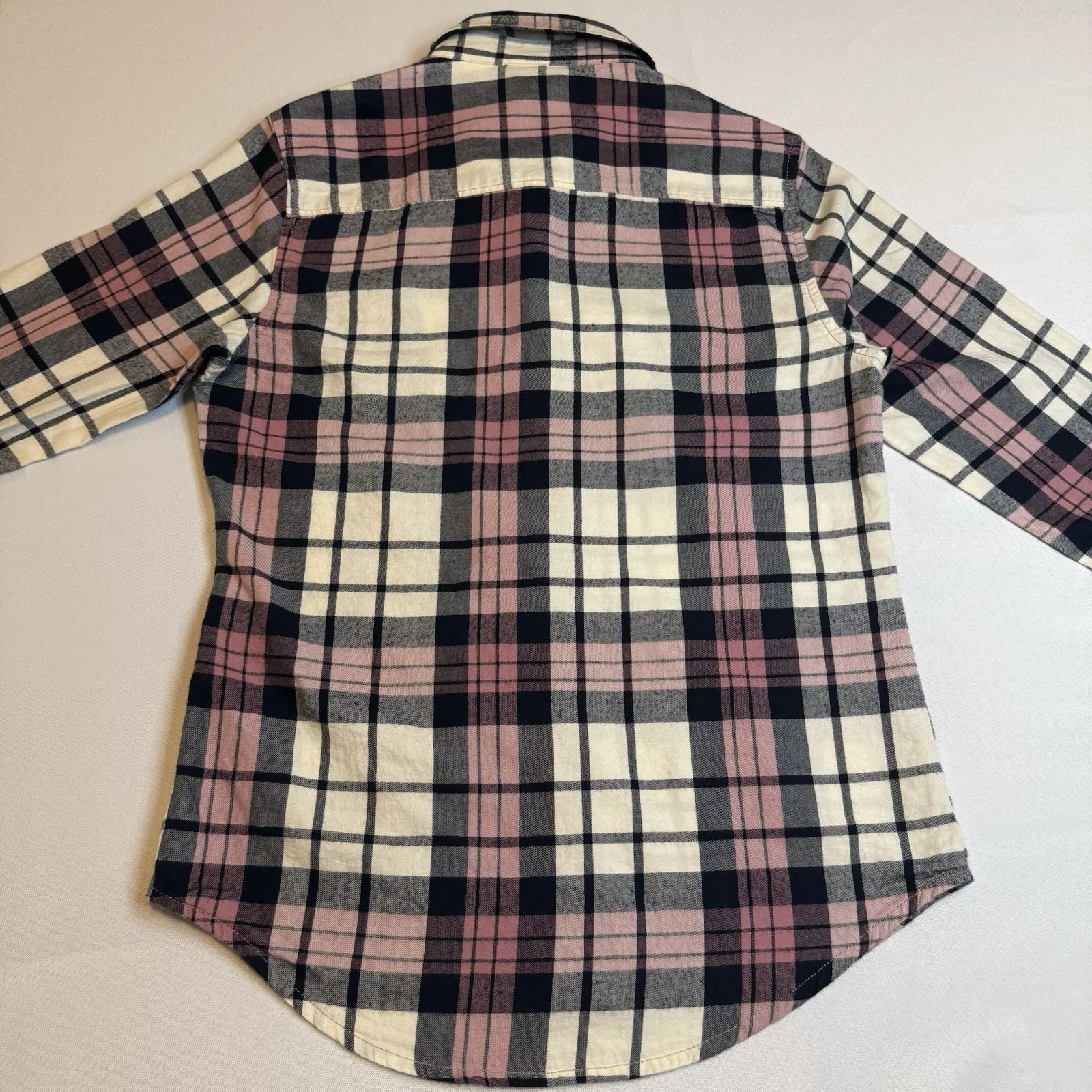 THE NORTH FACE Berkeley Pink Plaid Girlfriend Button-Up Shirt Long Sleeve Sz S # - Image 5