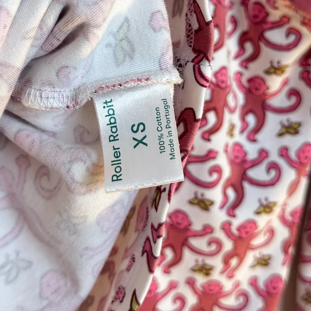 ROLLER RABBIT Monkey Pajamas in Pink Size X-Small - Image 7