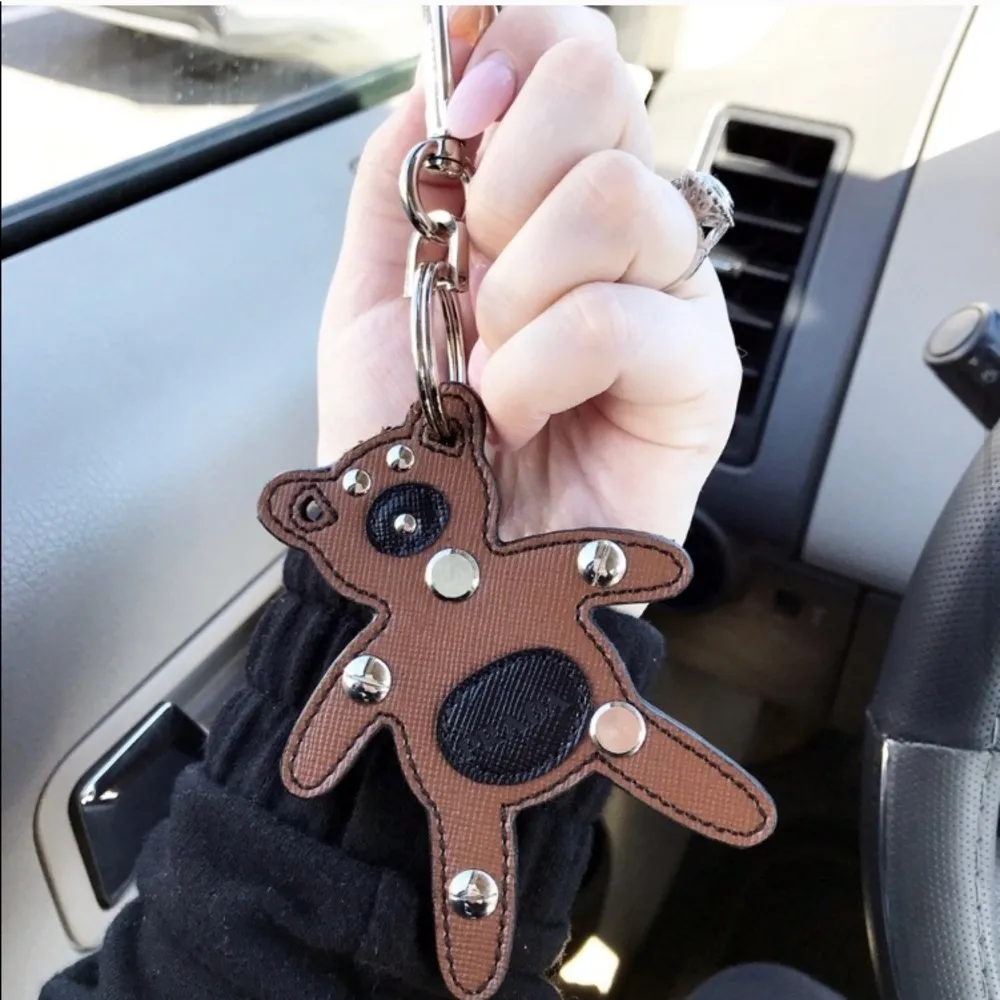 Authentic Prada Brown Bear Saffiano Trick Bag Charm - Image 2