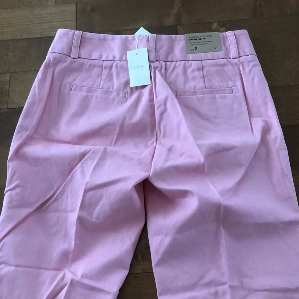 NWT J.CREW Favorite Fit Broken -In pink CHINO size 2 - Image 9