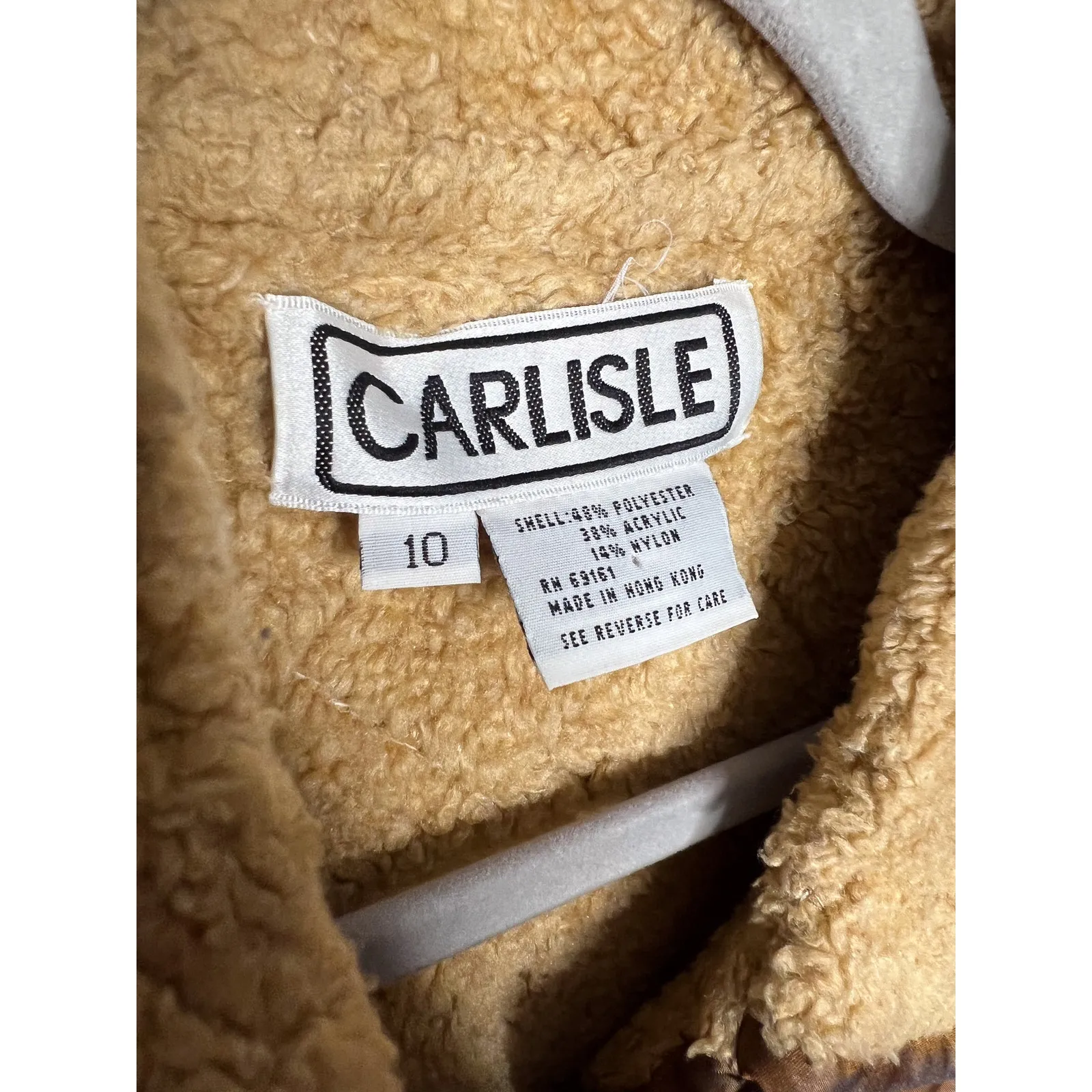 Carlisle Vintage Quilted Barn Jacket Size 10 Brown Metallic Peacoat Bronze Brown - Image 3