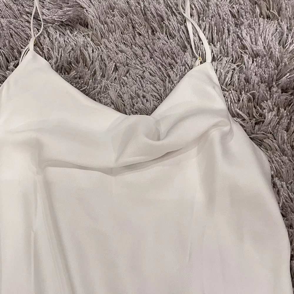 Shonajoy Luxe Bias Cowl Slip Dress Ivory US 10 - Image 76