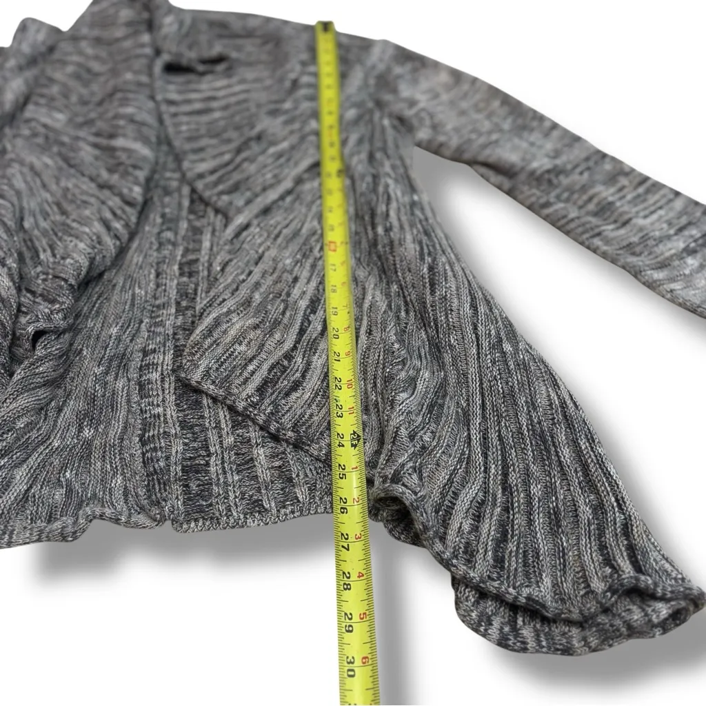 NIC+ZOE Marbled Gray Long Sleeve Draped Waterfall Cardigan Sweater Duster – XL - Image 7
