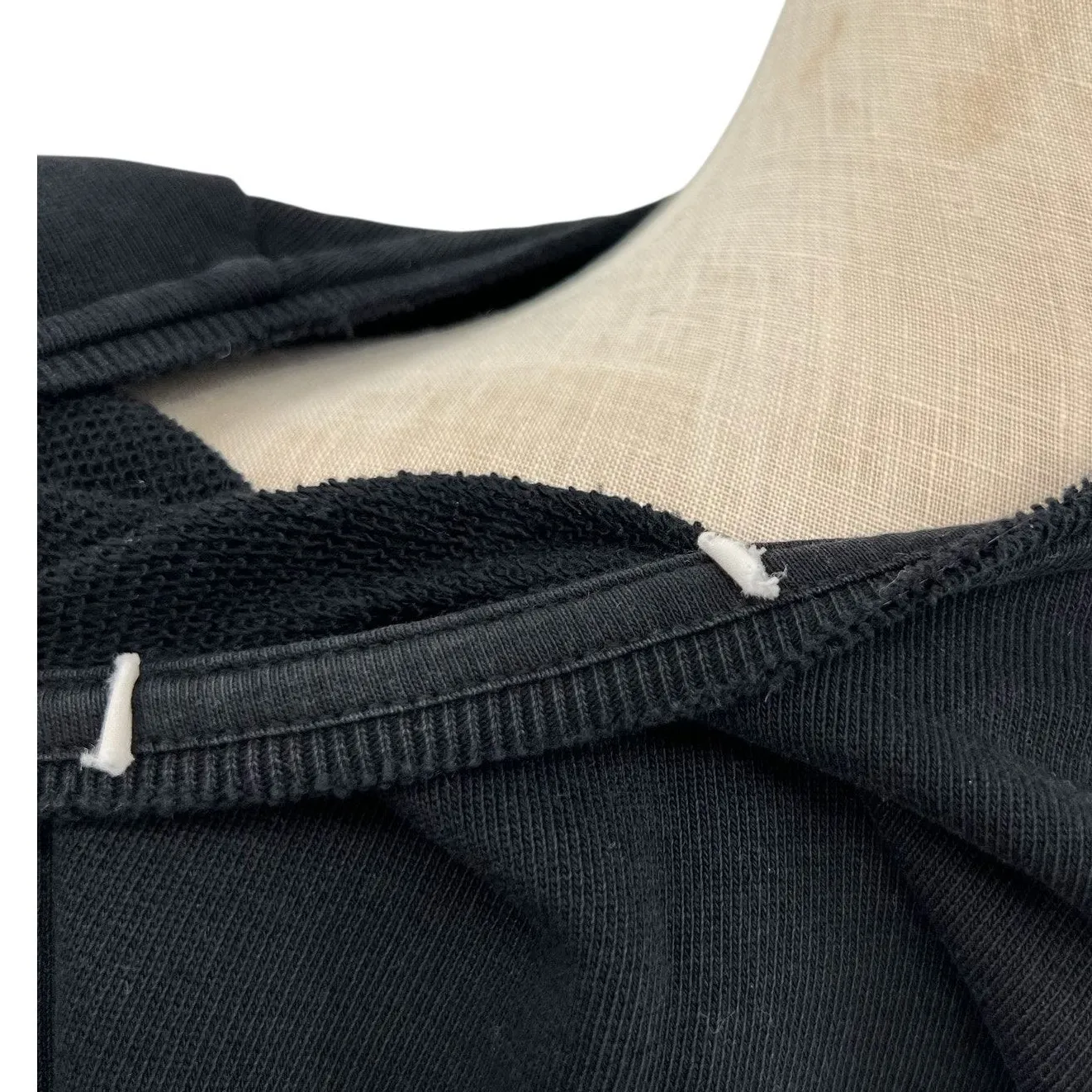 MSGM Black Multicolor Logo Crewneck Sweatshirt Cotton Raw Hem Size Large - Image 11