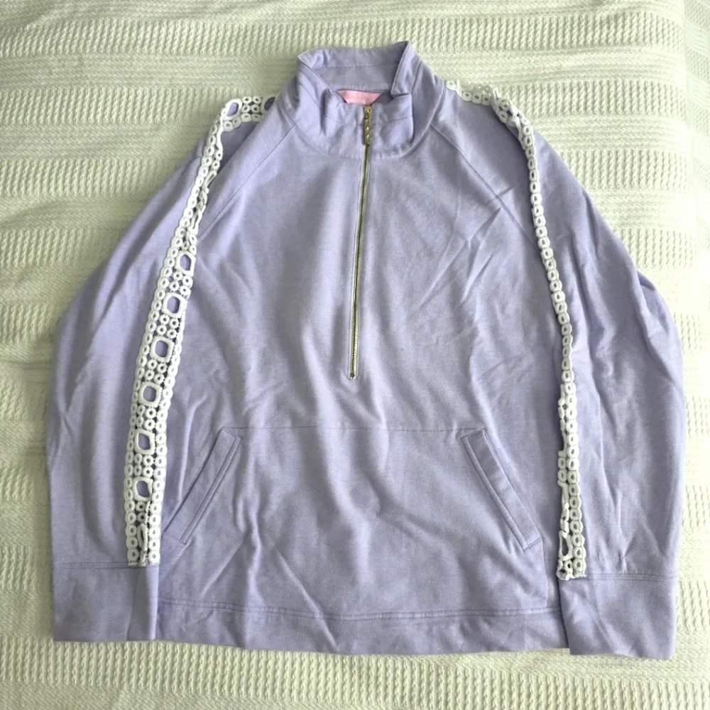 Lilly Pulitzer Lilac ¼ Zip Pullover Sweater XL - Image 2