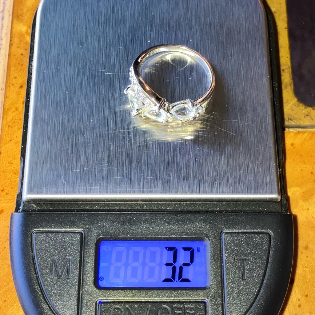 Natural Aquamarine Tanzanite Sterling Silver Ring Size 8 - Image 10