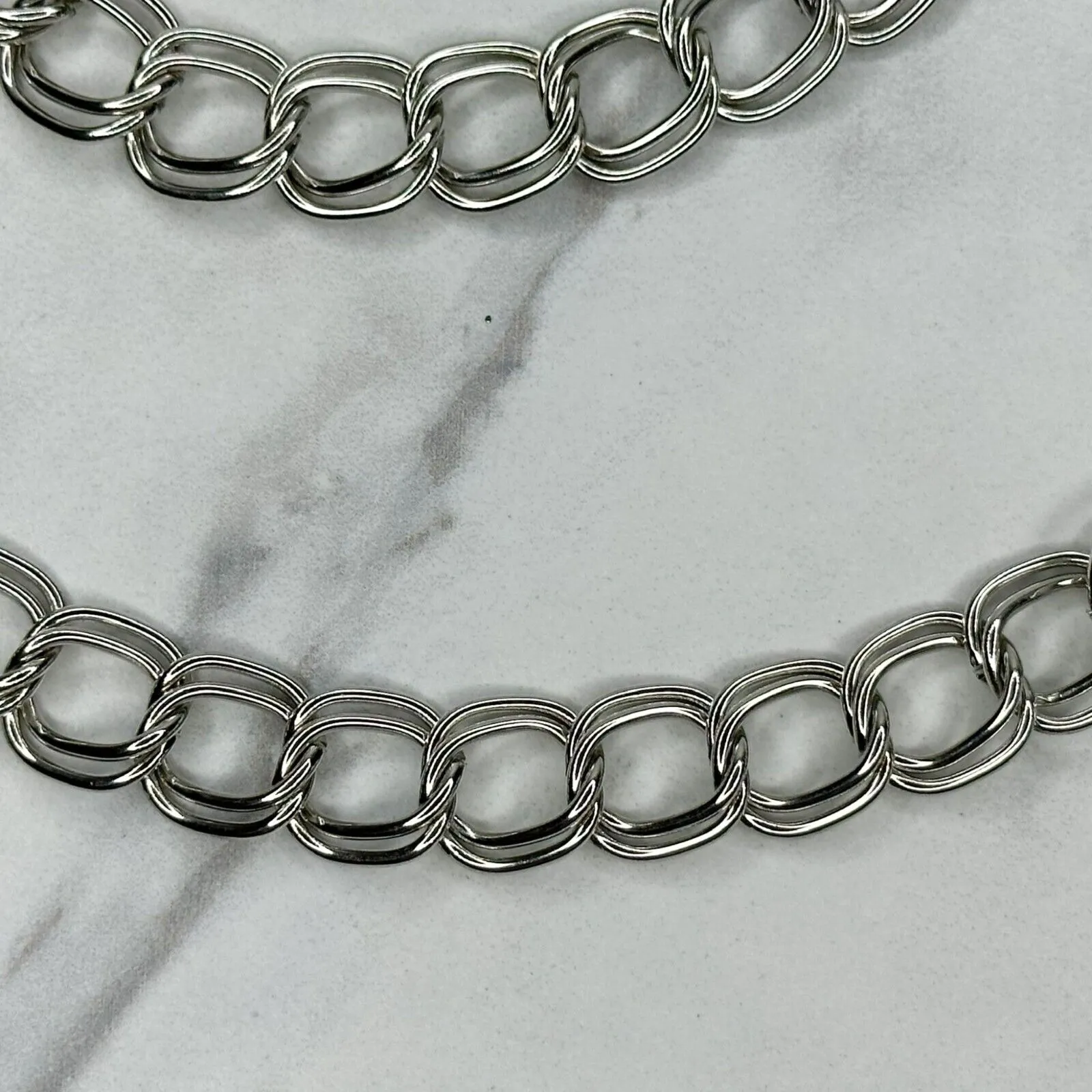 Silver Tone K Initial Chain Link Belt Y2K Festival XS/Small (XS/S) ✨ - Image 4