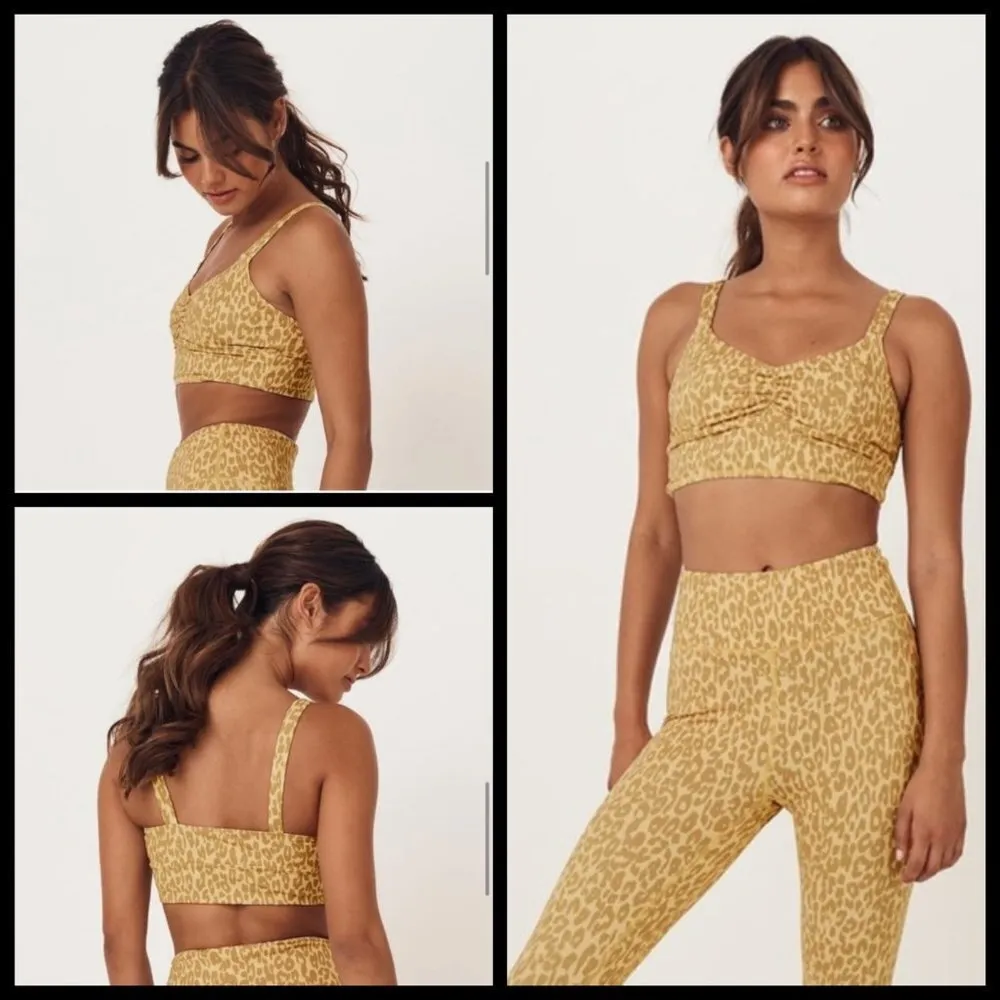 💕SPELL & THE GYPSY💕 Wild Thing Crop Top ~ Mustard Yellow Cheetah Small S NWT - Image 7