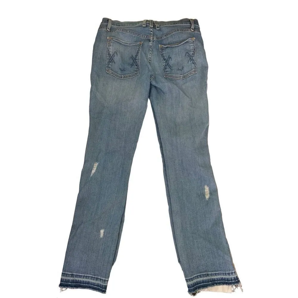 McGuire Ibiza Crop Step Hem Jeans Racer Side Stripe Style 5b women's size 28 - Image 2