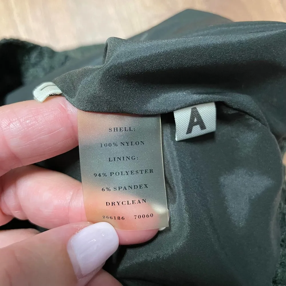 Ann Taylor Womens Dark Green Lace Stretch Pencil Skirt Size 0P Petite - Image 8