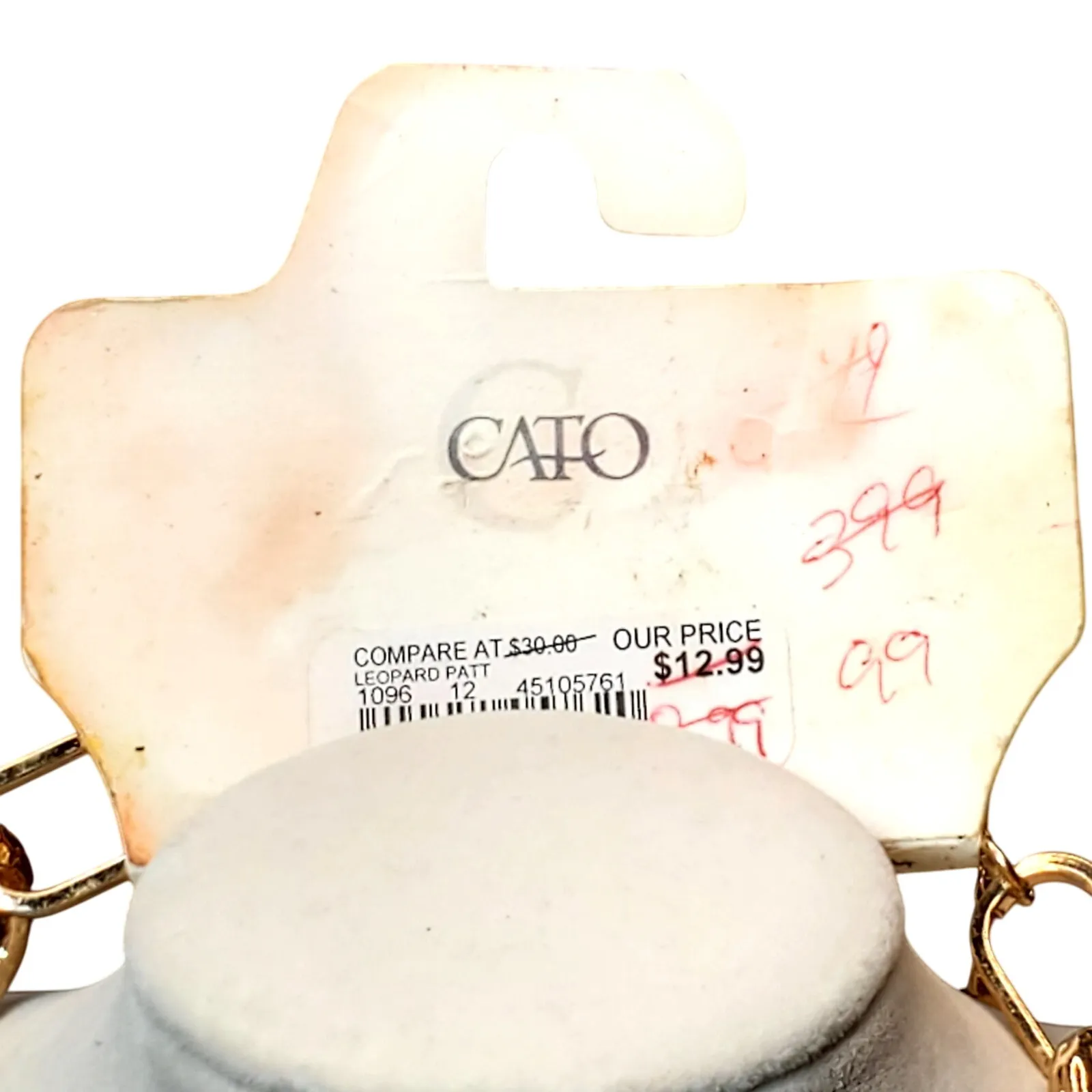 Fabric Wrapped Link Chain Cato Necklace New 14" - Image 4