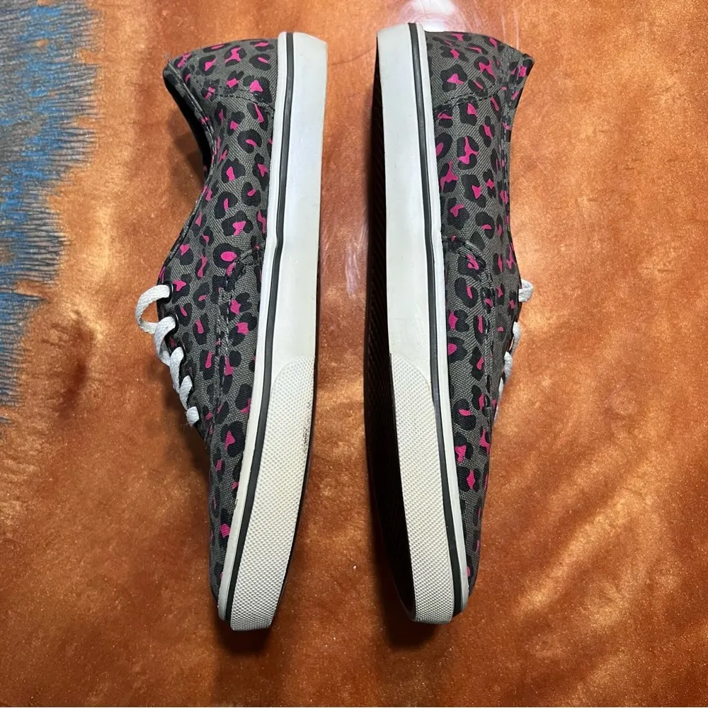 VANS Authentic Canvas Skate Shoes cheetah pink gray - Image 5