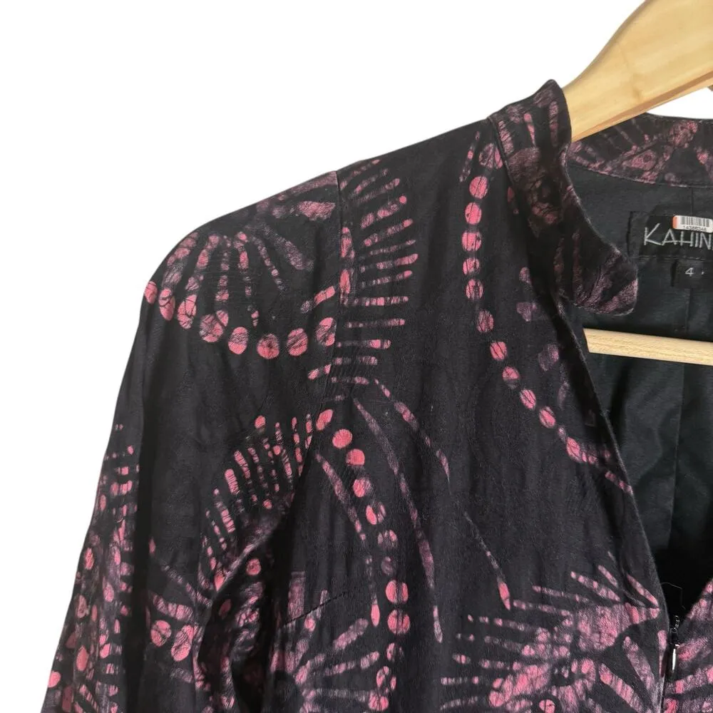 Kahindo Luo Tie Dye Black Pink Wide Leg V - Image 8