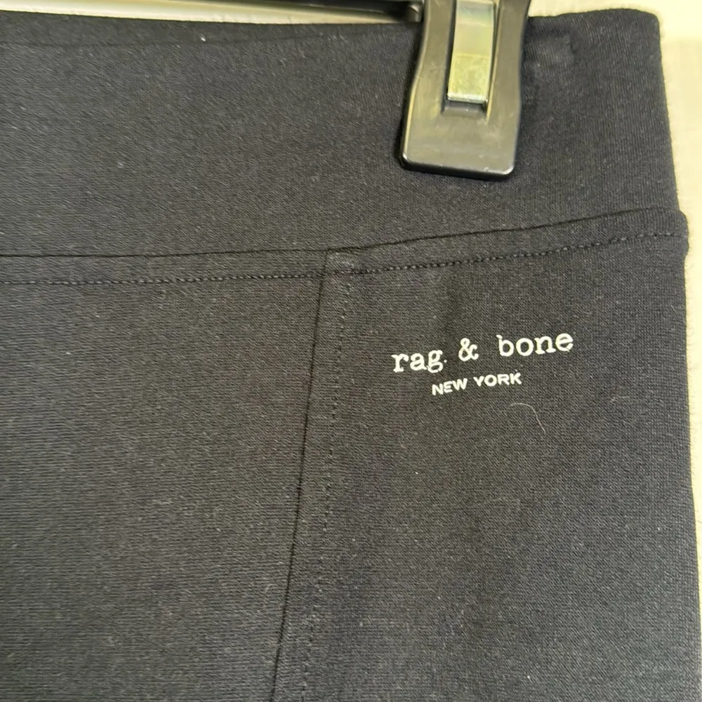 Rag & Bone Sunday Black Leggings w/ Logo Size Med EUC Original Retail $350 #2886 - Image 5