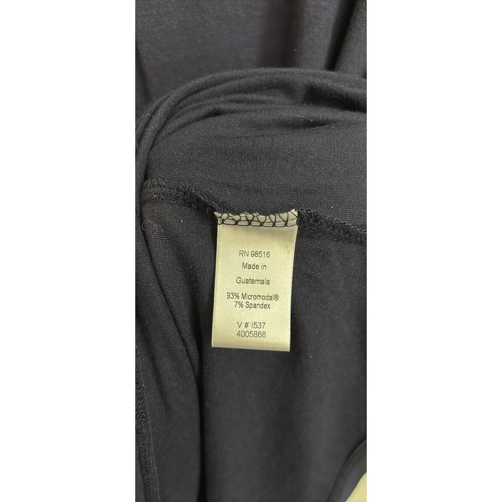 Coldwater Creek Top Womens Large Dark Navy Ruched Turtleneck Long Sleeve Stretch - Image 5