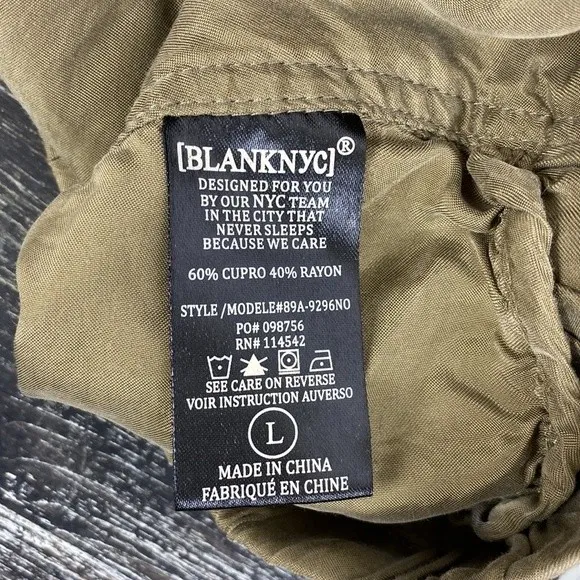 BLANK NYC Brown Zip Up Cropped Style Long Sleeve 89A-9296NO Moto Jacket L - Image 6