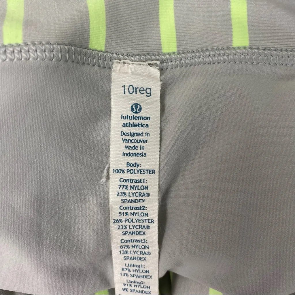 Lululemon Gray Striped Skirt Skort 10 - Image 6