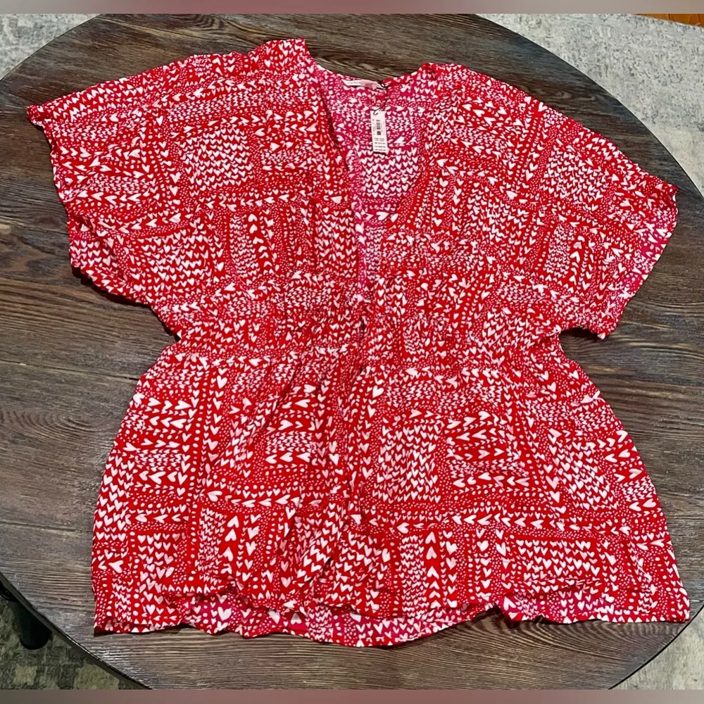 Red/White Heart Kimono Robe - One Size - NWT - Valentine’s Day - Image 9