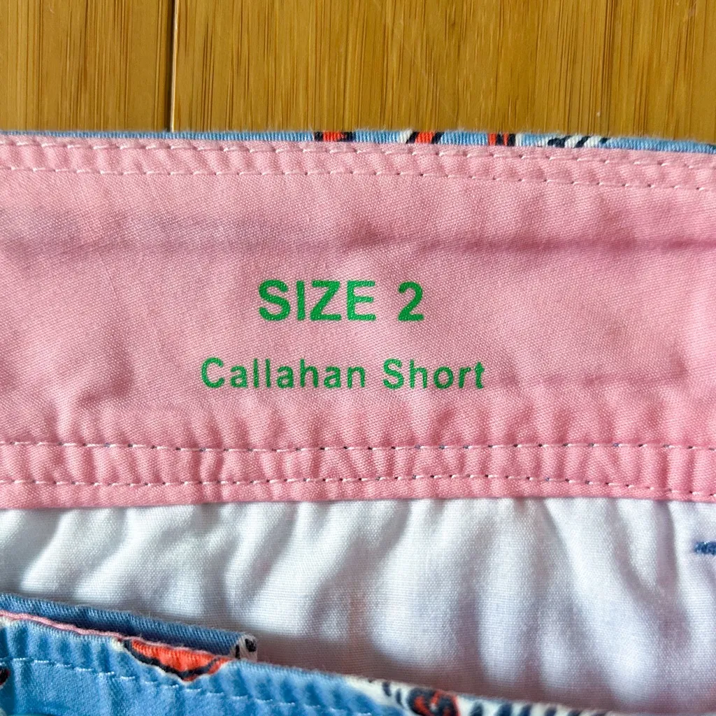 Lilly Pulitzer Blue Orange White Anchors Away Callahan Cotton Shorts 2 - Image 5