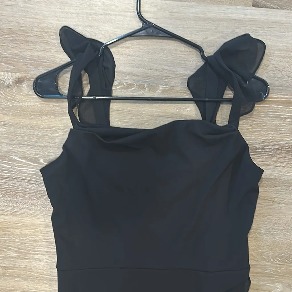 Grace Karin Black High Low Dress with Ruffles - Image 3