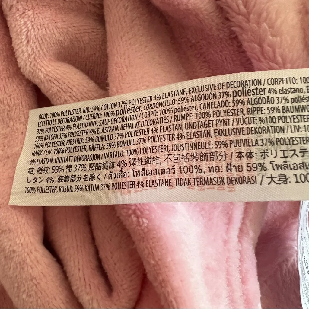 Disney Parks Spirit Jersey Pink Piglet Fluffy Sweatshirt XS Oversized - Image 9