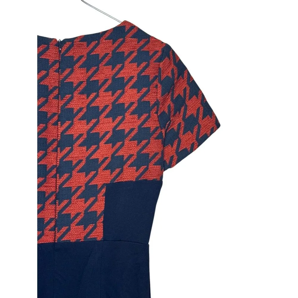 Anthropologie Hutch Women‎ Sheath Dress Houndstooth Career Short Sleeve Size 4 - Image 8