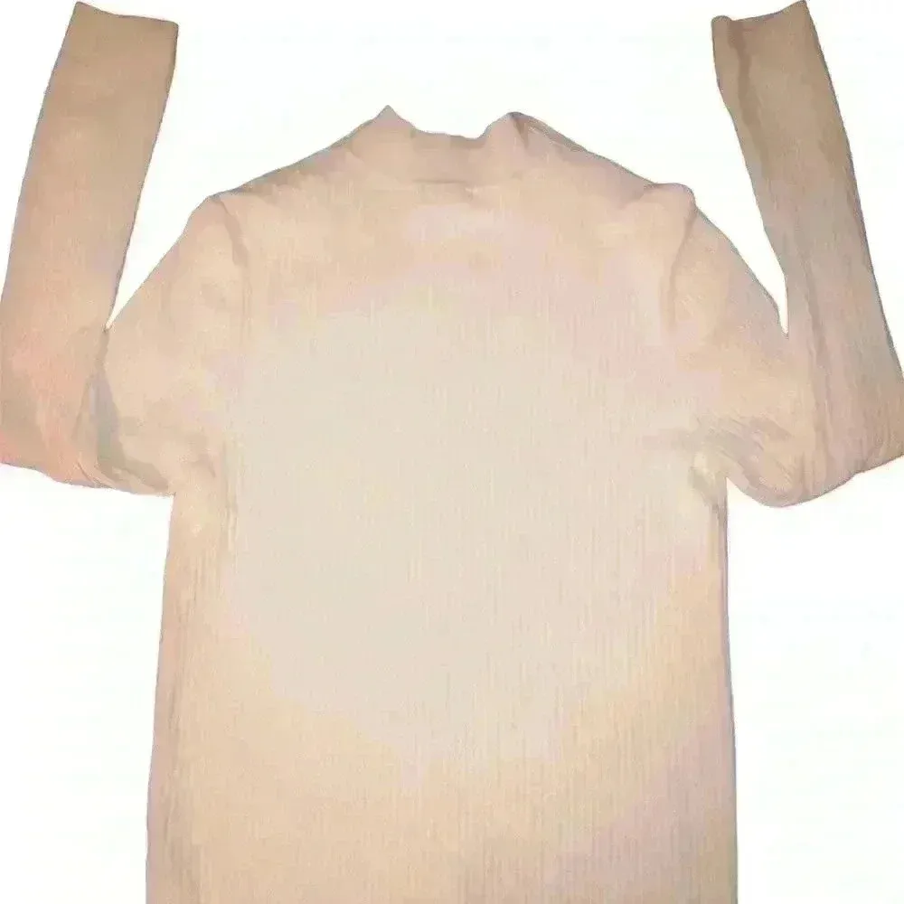 Talbot's Ribbed Mock Neck Gold Studs long sleeve pullover Size Medium PRISTINE! - Image 7