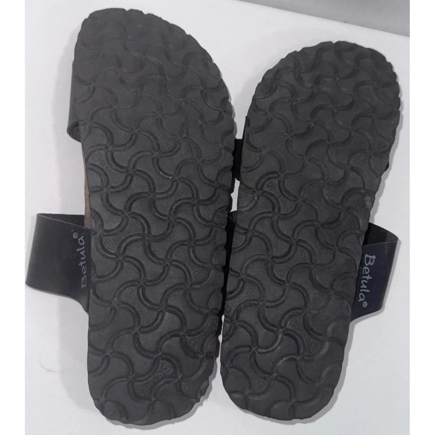 Birkenstock Betula Sydney Birko-Flor Double Buckle Black Leather Cork Sandals 38 - Image 7